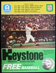 1973 Cincinnati Reds San Francisco Giants Riverfront Stadium Unscored Game Program