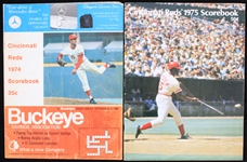 1974-1975 Cincinnati Reds Scorebooks (Lot of 2)