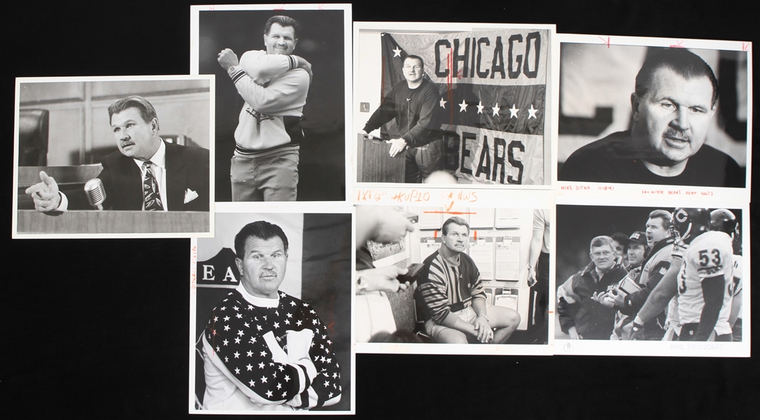 1990-1992 Mike Ditka Chicago Bears 8x10 Press Photos (Lot of 7)
