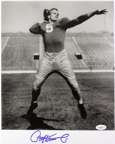 1956 Paul Hornung Notre Dame, Green Bay Packers Signed LE 11x14 B&W Photo *JSA*