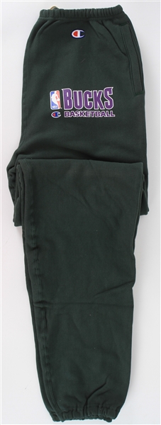 1993-1996 Milwaukee Bucks Team Issued Sweatpants (MEARS LOA)