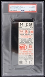 1972 New York Nets Rick Barry 43 Points Full Ticket (PSA Slabbed)