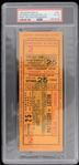 1962 Floyd Patterson vs Sonny Liston Round 1 KO Full Ticket (PSA VG-EX 4)