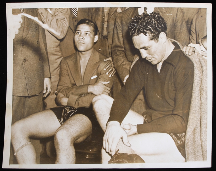 1935 Joe Louis and Max Baer 8x10 Press Photo