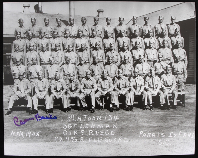 2000s Carmen Basilio World Champion Boxer Signed 8" x 10" Platoon 134 Photo (JSA)
