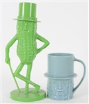 1970s Mr. Peanut 9" Bank and 4" Cup
