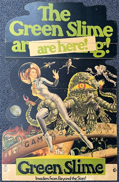 1968 The Green Slime Invaders from Beyond the Stars! 37x58 Original Theatre Lobby Display (4 Pieces)