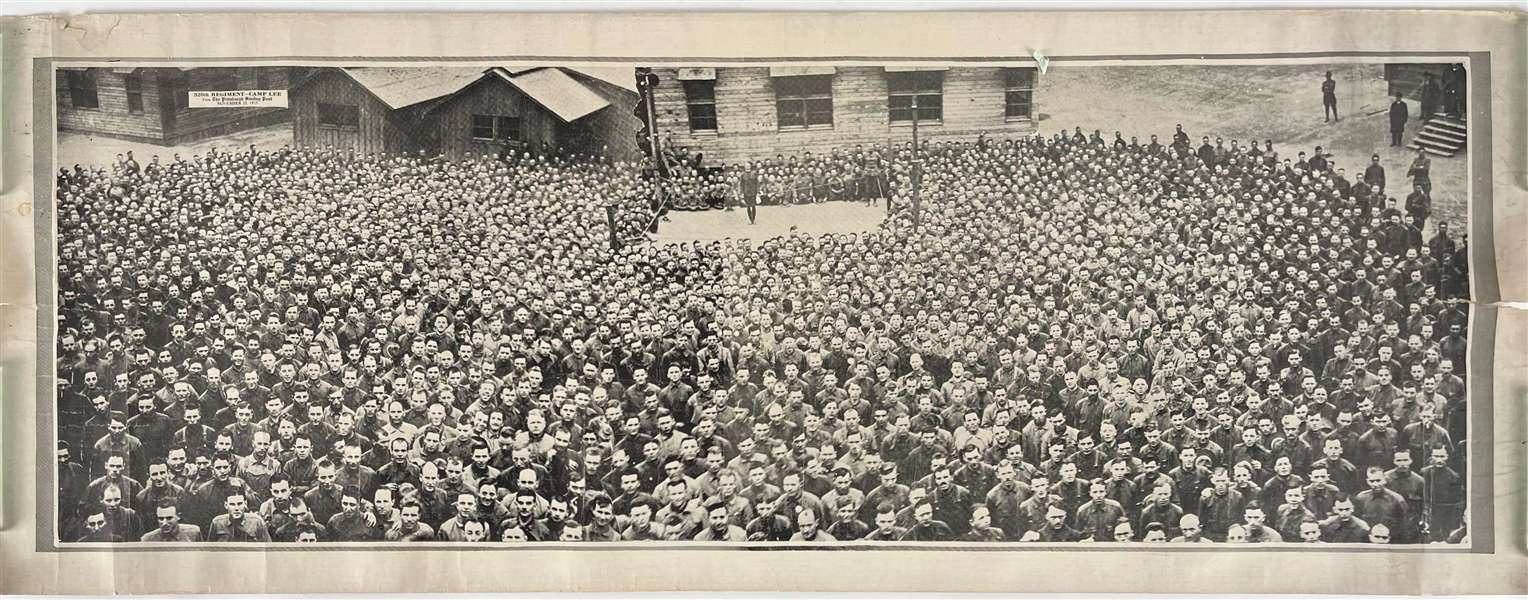 1917 Camp Lee 320th Regiment The Pittsburgh Sunday Post 14" x 36" Photo