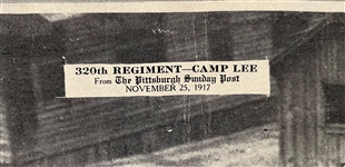 1917 Camp Lee 320th Regiment The Pittsburgh Sunday Post 14 x 36 Photo