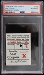 1954 New York Giants Seat Coupon Emergency Ticket Stub (PSA Slabbed) 