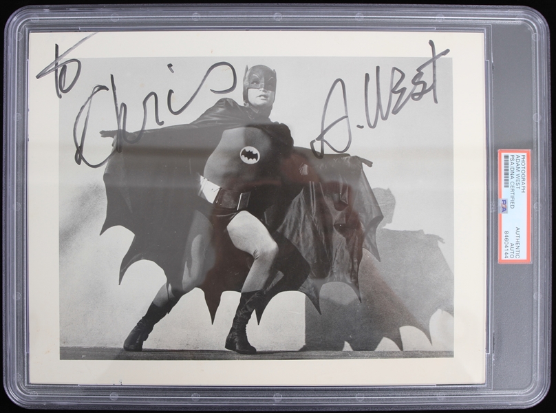 1966 Adam West Batman Signed 8x11 Photo (PSA/DNA Slabbed)