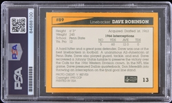 1990 Dave Robinson Green Bay Packers Signed Trading Card (PSA/DNA Slabbed)