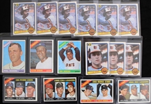 1950s-90s Baseball Trading Cards - Lot of 36 w/ Kirby Puckett Fleer Rookie & More