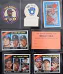1950's-90's Baseball Trading Cards - Lot of 36 w/ Kirby Puckett Fleer Rookie & More