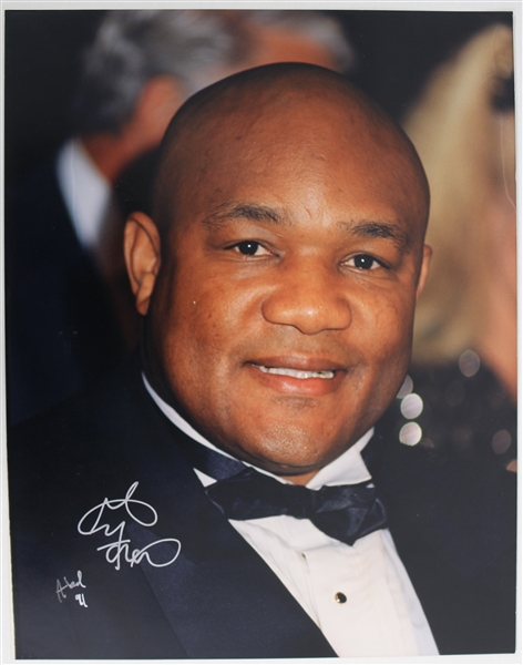 1991 George Foreman World Heavyweight Champion Signed 11" x 14" Photo (JSA)