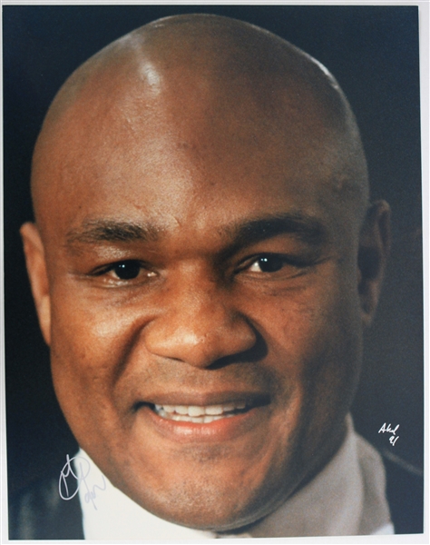 1991 George Foreman World Heavyweight Champion Signed 11" x 14" Photo (JSA)