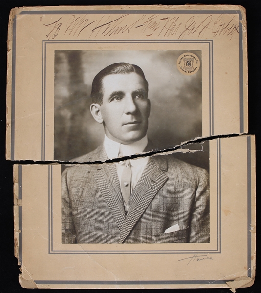 1866-1933 James J. Corbett 12x14 Matted Photo Secretarial Signed by Mrs. James J. Corbett