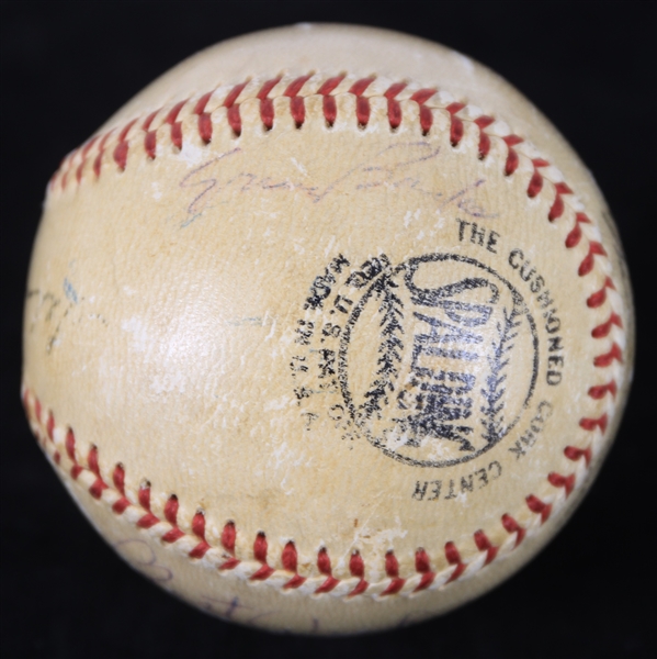 1950s Ernie Banks Monte Irvin Multi Signed ONL Giles Baseball (JSA)