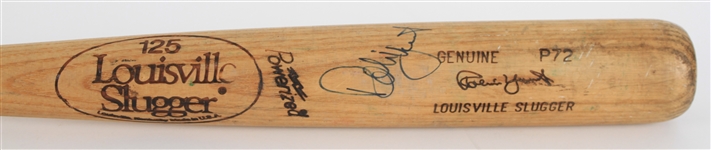 1980-83 Robin Yount Milwaukee Brewers Signed Louisville Slugger Professional Model Game Used Bat (MEARS A8/JSA)