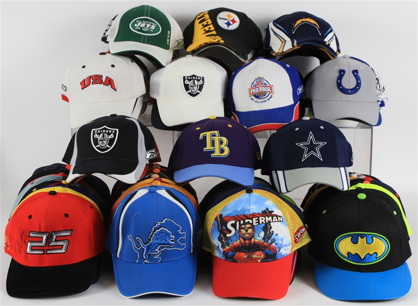 NFL, NASCAR, Superhero Hats (Lot of 100+)