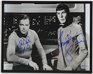 2000s William Shatner Leonard Nimoy Star Trek Signed 11" x 14" Framed Photo (JSA)