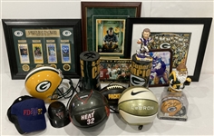 1980s-90s Green Bay Packers Framed Prints, Helmets, Footballs, Clocks & more (Lot of 70+)