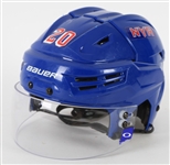 2017-18 Chris Kreider New York Rangers Game Worn Helmet (MEARS LOA/Steiner)