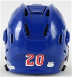 2017-18 Chris Kreider New York Rangers Game Worn Helmet (MEARS LOA/Steiner)