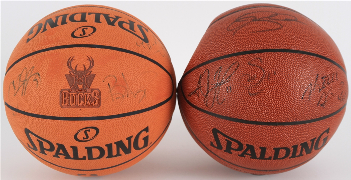 Milwaukee Bucks Signed Basketballs (Lot of 2)(JSA)
