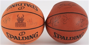 Milwaukee Bucks Signed Basketballs (Lot of 2)(JSA)