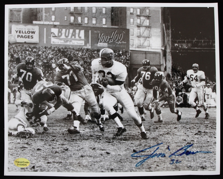 1995-2006 Jim Brown Cleveland Browns Signed 8x10 Photo (Bill Fleming Collection/Tracer Code)