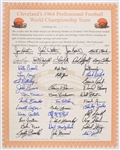 1964 Cleveland Browns Professional Football World Championship Team Signed 16x20 Certificate (Bill Fleming Collection/Tracer Code)