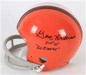 1995-2006 Gene Hickerson Cleveland Browns Signed Mini Helmet (Bill Fleming Collection/Tracer Code)