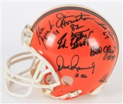 1995-2006 Cleveland Browns Multi Signed Mini Helmet (Bill Fleming Collection/Tracer Code)