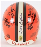 1995-2006 Cleveland Browns Multi Signed Mini Helmet (Bill Fleming Collection/Tracer Code)