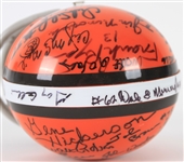 1995-2006 Cleveland Browns Multi Signed Mini Helmet (Bill Fleming Collection/Tracer Code)