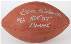 1995-2006 Gene Hickerson Cleveland Browns Signed Football (Bill Fleming Collection/Tracer Code)