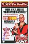 Baron Von Raschke AWA Wrestling Legend Signed LE 11x17 Color Photo (JSA)