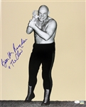 Baron Von Raschke AWA Wrestling Legend Signed LE 16x20 Color Photo (JSA)