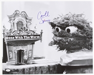 1970s Caroll Spinney “Gone With the Worm” LE Signed 16x20 B&W Photo (JSA)
