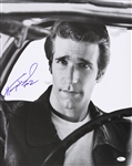1974-1984 Henry Winkler Happy Days (driving) Signed LE 16x20 B&W Photo (JSA)