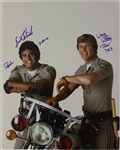 1977-1983 Erik Estrada / Larry Wilcox CHIPS Signed LE 16x20 Color Photo (JSA)