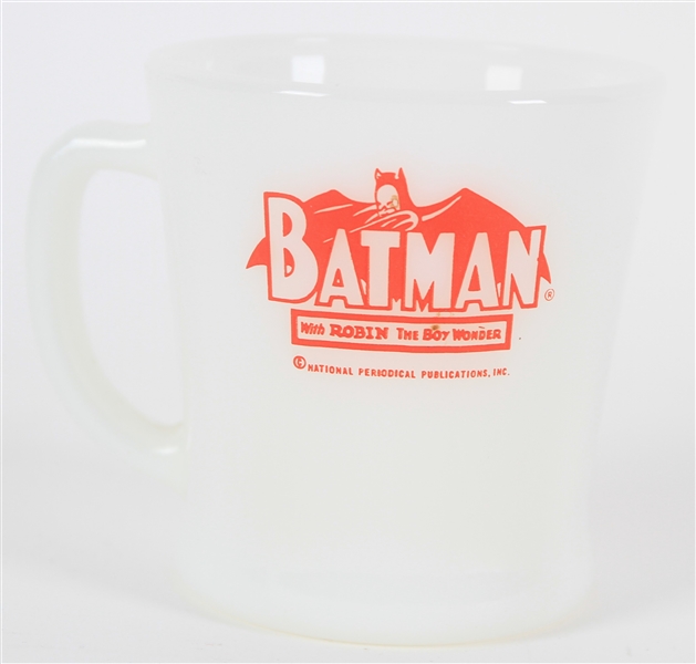 1960s Batman With Robin The Boy Wonder Anchor Hocking FireKing Ware Mug