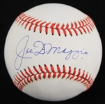 1985-89 Joe DiMaggio New York Yankees Signed OAL Brown Baseball (JSA)