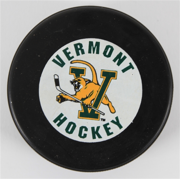 2000s Vermont Catamounts Official ECAC Hockey Puck 