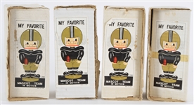 1968 My Favorite Mascot Team in Motion Vintage Nodder Boxes - Lot of 4
