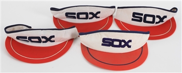 1980s Chicago White Sox Adjustable Visors - Lot of 4