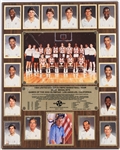 1984 XXIII Olympiad USA Basketball 16" x 20" Team & Player Photo Display w/ Michael Jordan, Patrick Ewing, Bobby Knight & More 