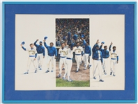 1990 Milwaukee Brewers 15" x 19" Framed Artist Signed Depiction 