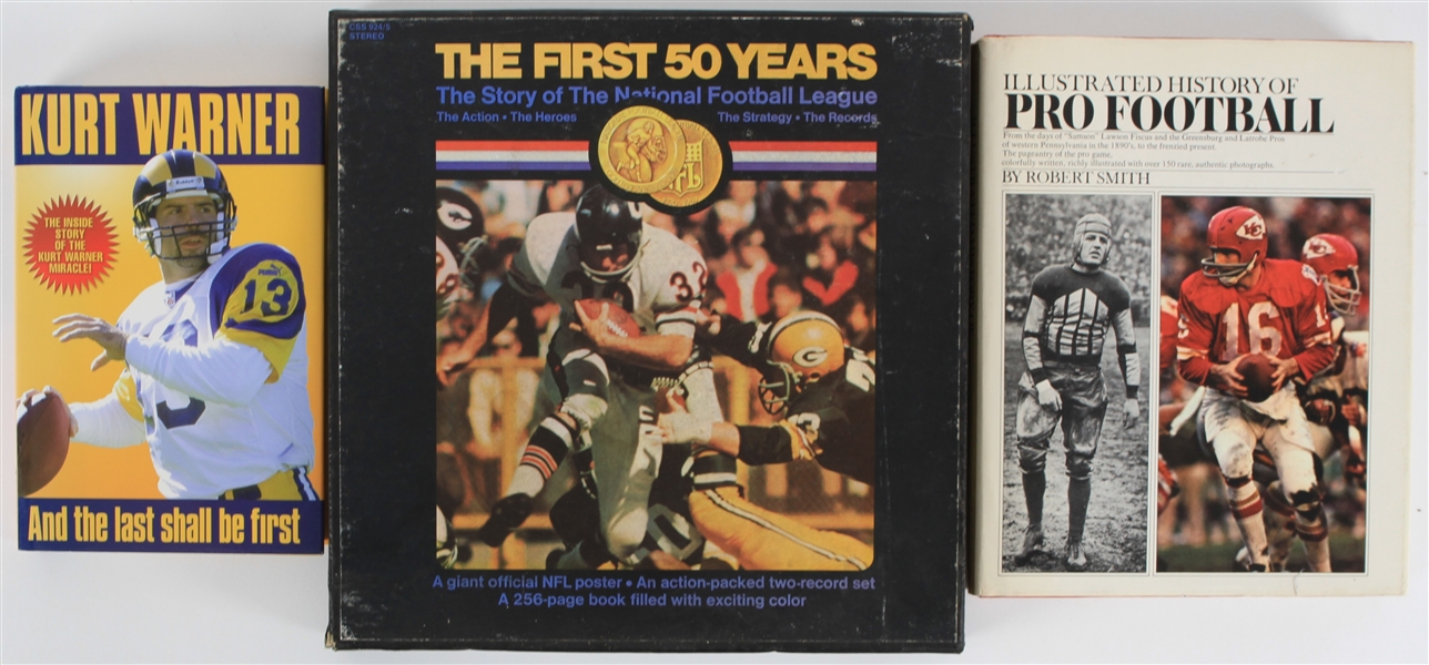 1970s-2000s Football Books & Record Collection - Lot of 3